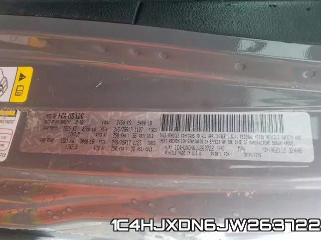 1C4HJXDN6JW263722 фото 2
