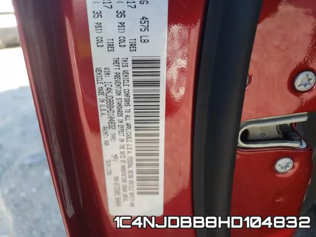 1C4NJDBB8HD104832 фото 2