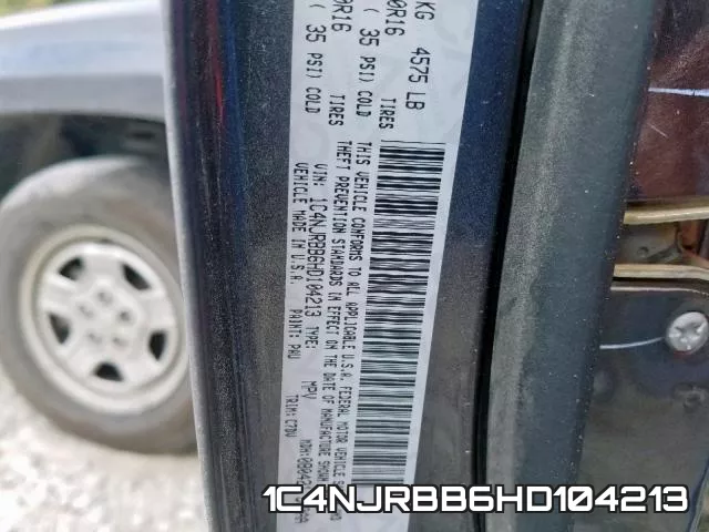 1C4NJRBB6HD104213 фото 2