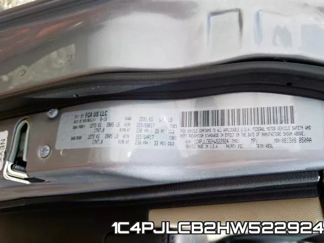 1C4PJLCB2HW522924 фото 2