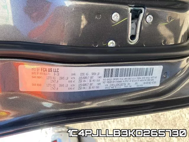 1C4PJLLB3KD265730 фото 2