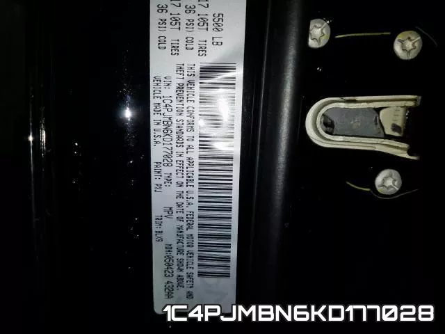 1C4PJMBN6KD177028 фото 2