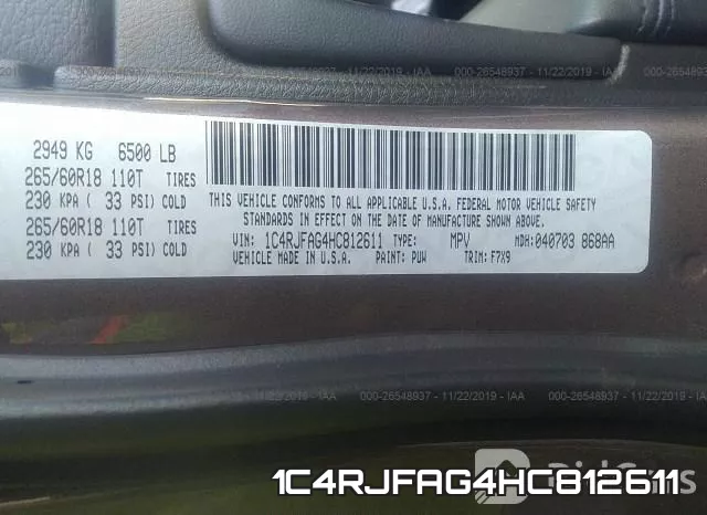 1C4RJFAG4HC812611 фото 10