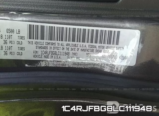 1C4RJFBG8LC111948 фото 10
