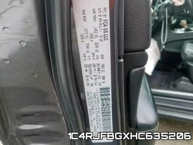 1C4RJFBGXHC635206 фото 2