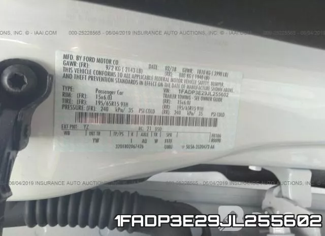 1FADP3E29JL255602 фото 10