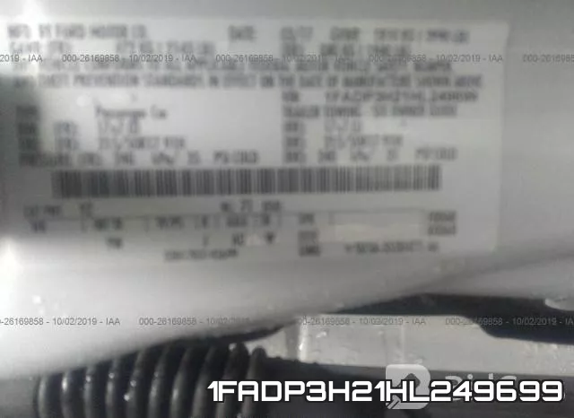 1FADP3H21HL249699 фото 10