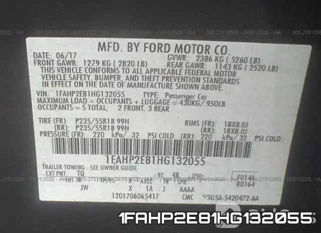 1FAHP2E81HG132055 фото 10
