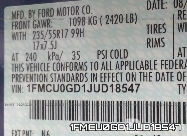 1FMCU0GD1JUD18547 фото 10