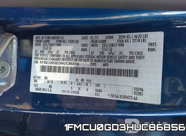 1FMCU0GD3HUC86856 фото 10