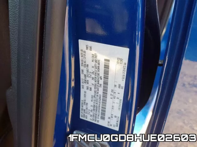 1FMCU0GD8HUE02603 фото 2