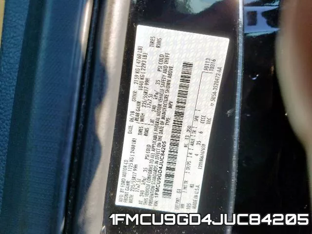 1FMCU9GD4JUC84205 фото 2