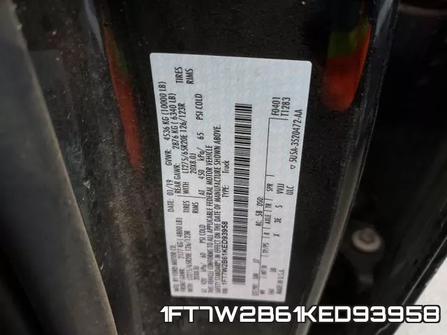 1FT7W2B61KED93958 фото 2