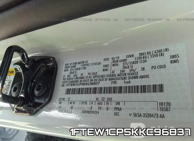 1FTEW1CP5KKC96837 фото 10