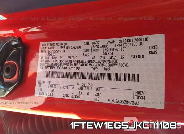 1FTEW1EG5JKC71108 фото 10
