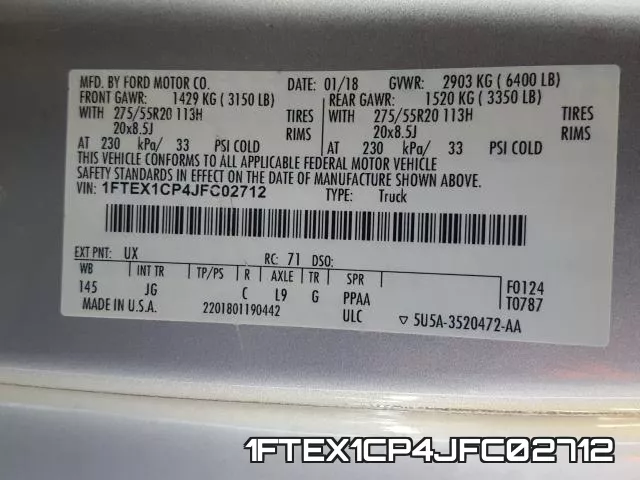 1FTEX1CP4JFC02712 фото 2