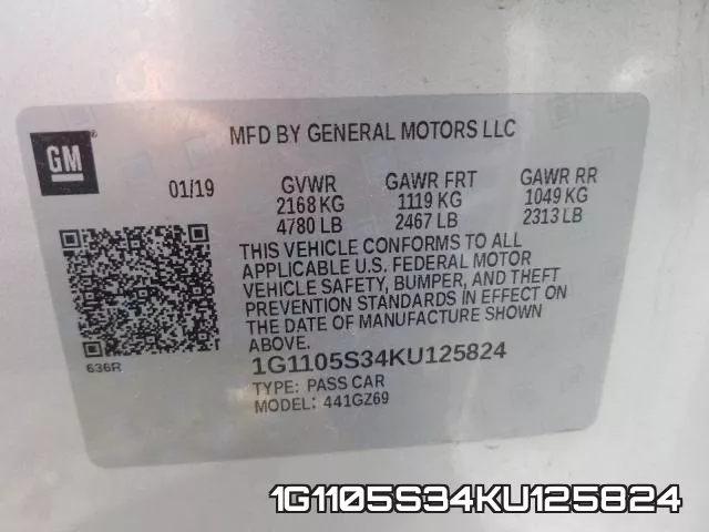 1G1105S34KU125824 фото 2