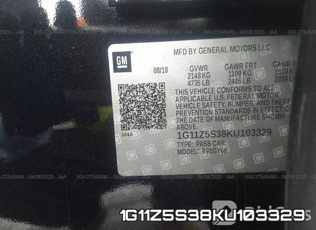 1G11Z5S38KU103329 фото 10