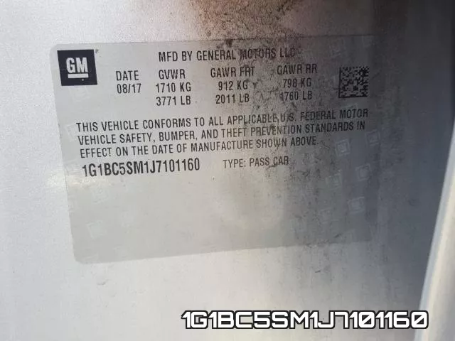 1G1BC5SM1J7101160 фото 2