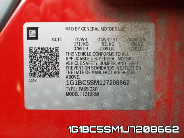 1G1BC5SM1J7208662 фото 2