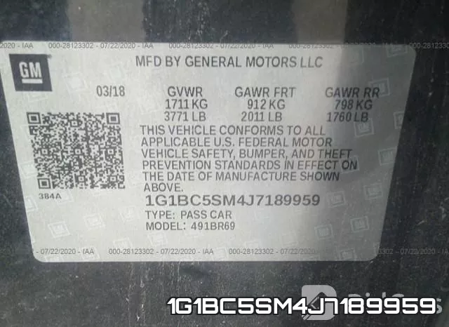 1G1BC5SM4J7189959 фото 10