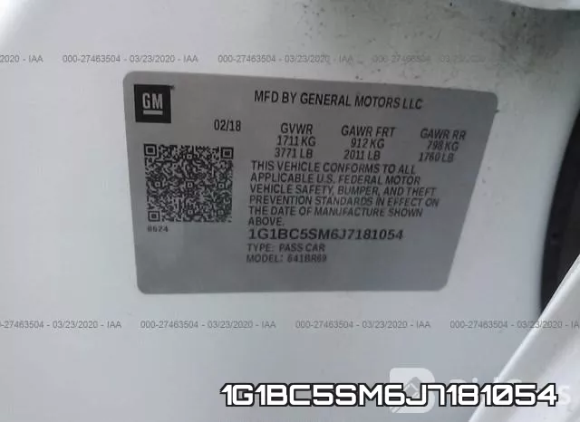 1G1BC5SM6J7181054 фото 10