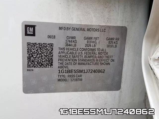 1G1BE5SM1J7240862 фото 2