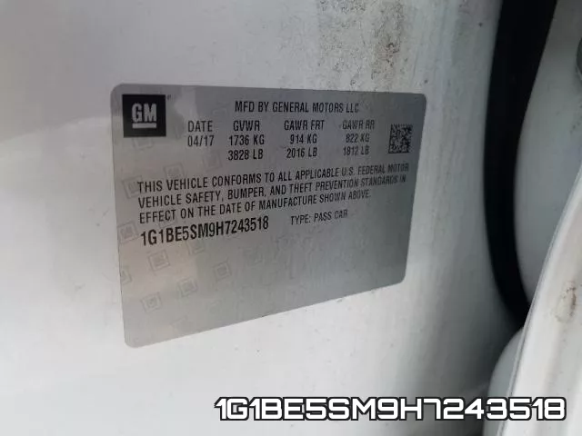 1G1BE5SM9H7243518 фото 2
