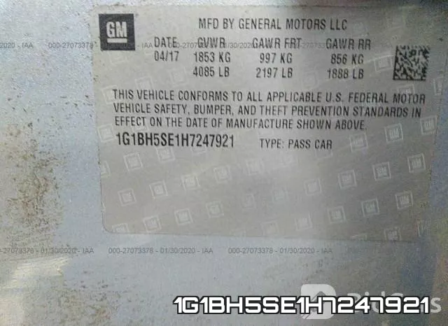 1G1BH5SE1H7247921 фото 10
