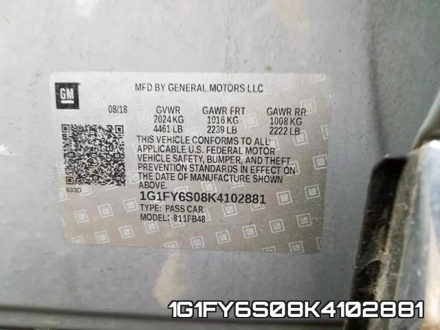 1G1FY6S08K4102881 фото 2