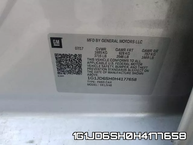 1G1JD6SH0H4177658 фото 2