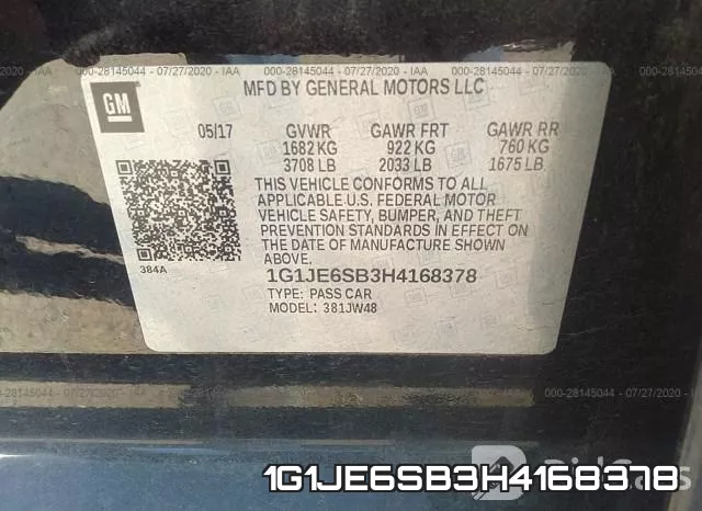 1G1JE6SB3H4168378 фото 10