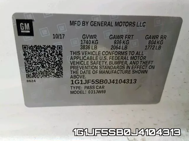 1G1JF5SB0J4104313 фото 2