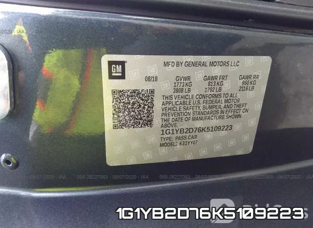 1G1YB2D76K5109223 фото 10