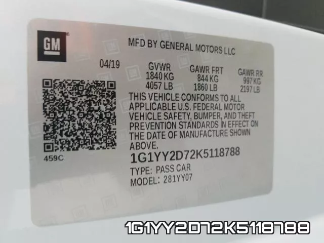 1G1YY2D72K5118788 фото 2