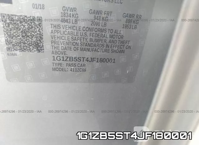 1G1ZB5ST4JF180001 фото 10