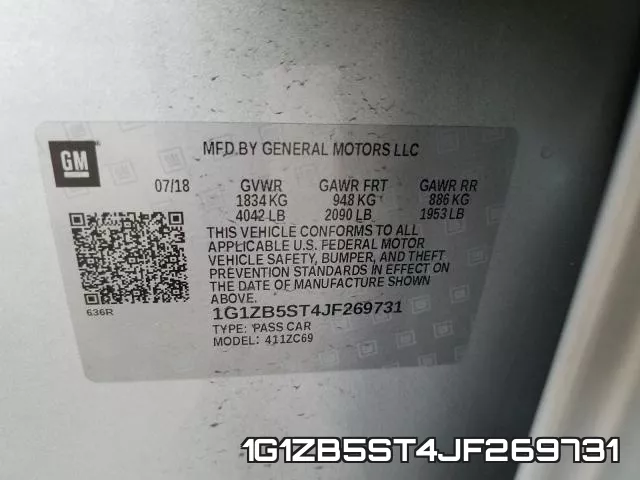 1G1ZB5ST4JF269731 фото 2