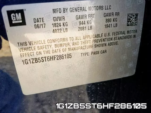 1G1ZB5ST6HF286105 фото 2