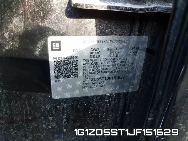 1G1ZD5ST1JF151629 фото 2