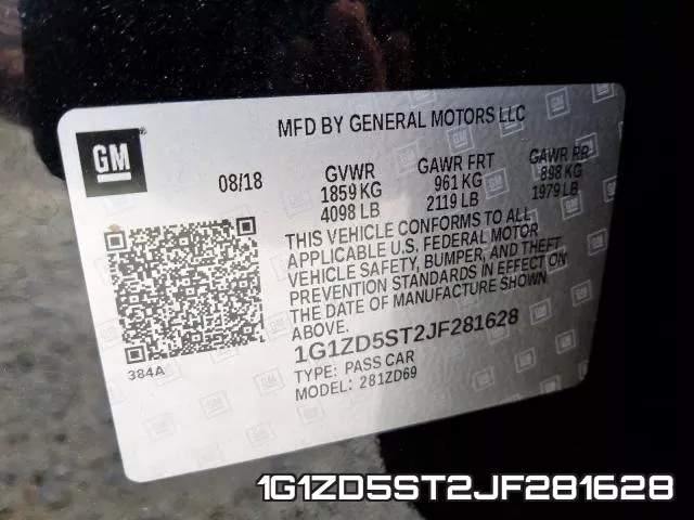 1G1ZD5ST2JF281628 фото 2