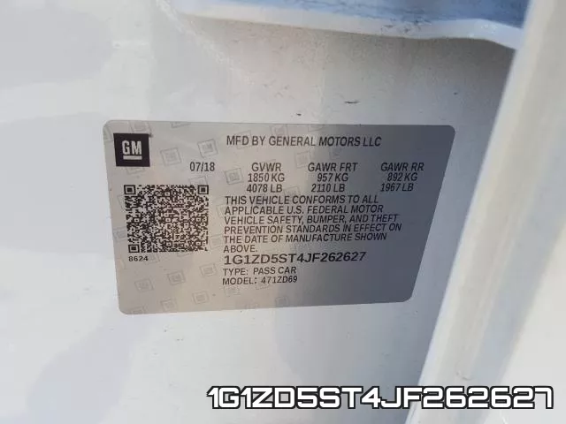 1G1ZD5ST4JF262627 фото 2