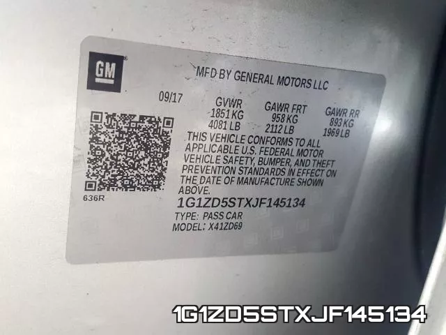 1G1ZD5STXJF145134 фото 2