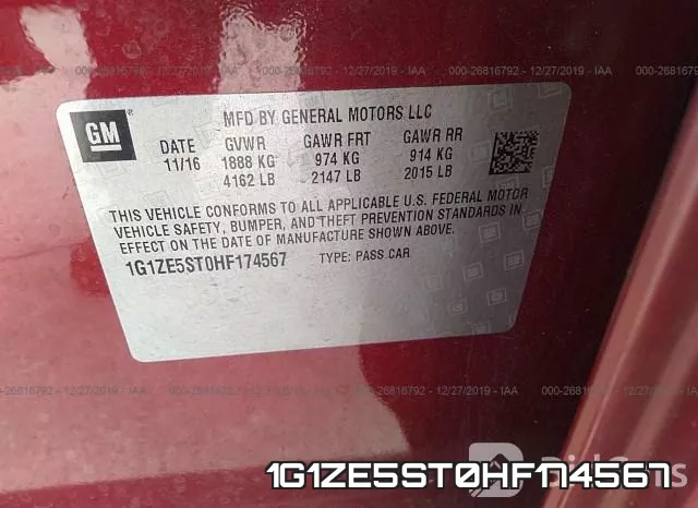 1G1ZE5ST0HF174567 фото 10