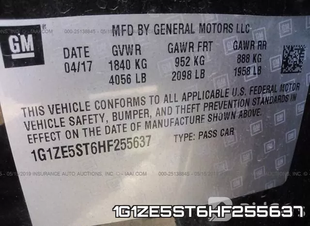 1G1ZE5ST6HF255637 фото 10