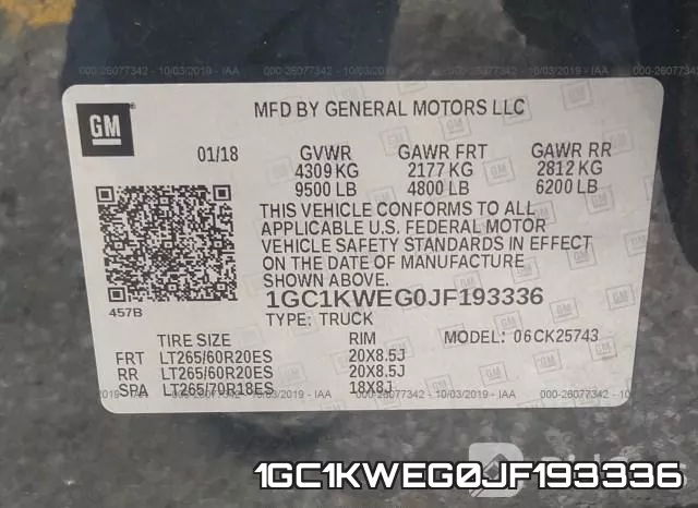 1GC1KWEG0JF193336 фото 10