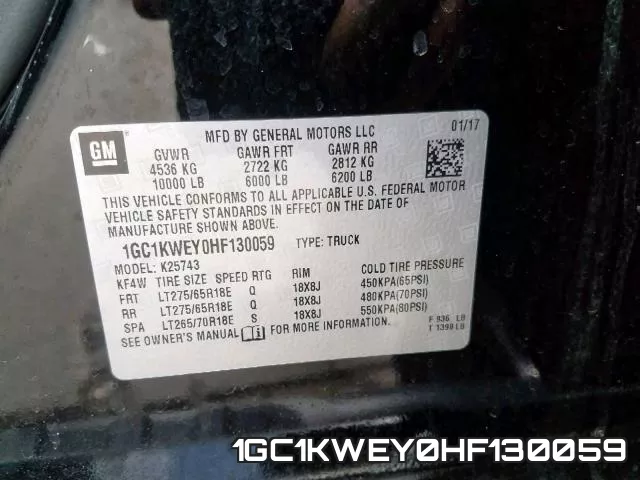 1GC1KWEY0HF130059 фото 2