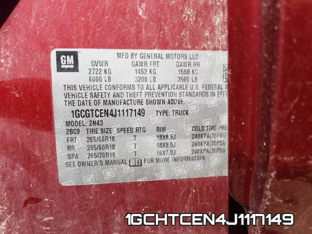 1GCHTCEN4J1117149 фото 2