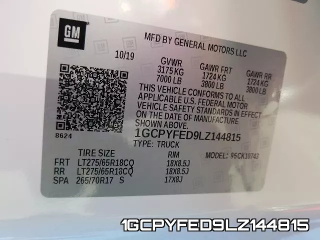 1GCPYFED9LZ144815 фото 2