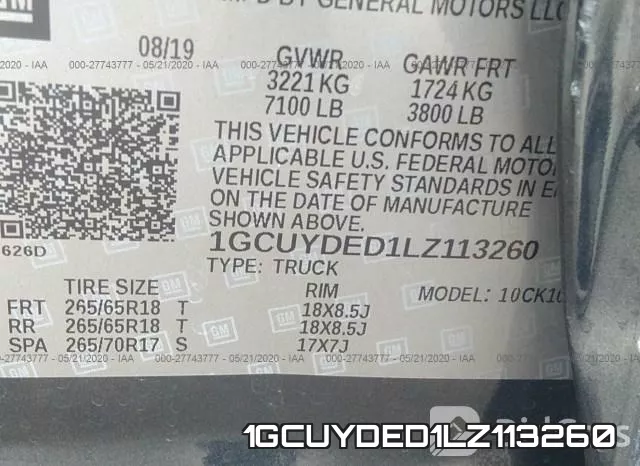 1GCUYDED1LZ113260 фото 10