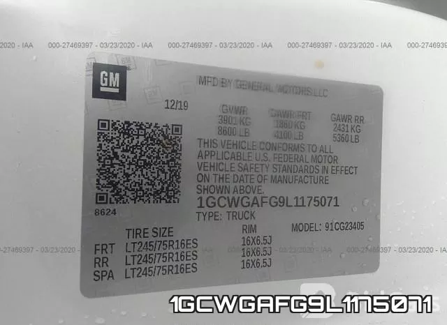 1GCWGAFG9L1175071 фото 10